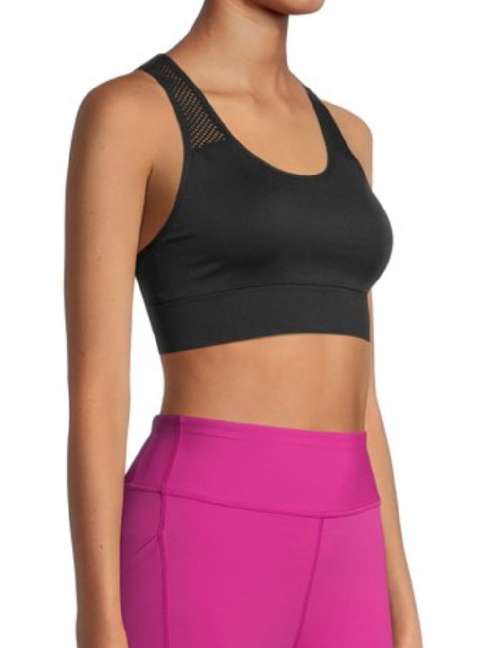 NEW Avia Moisture Wicking Medium Impact Workout Black Sports Bra NWT